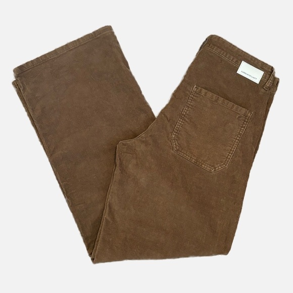CURRENT/ELLIOTT The Painter Corduroy Wide Leg Jeans in Caramel Size 29 NWT - Picture 6 of 14